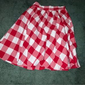 Retrolicious Red and White A-Line Skirt